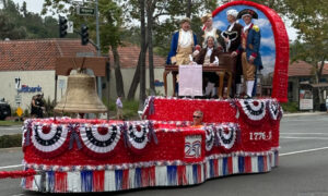 A float in the 2026 Mission Viejo Parade celebrating 250 years of the American story.