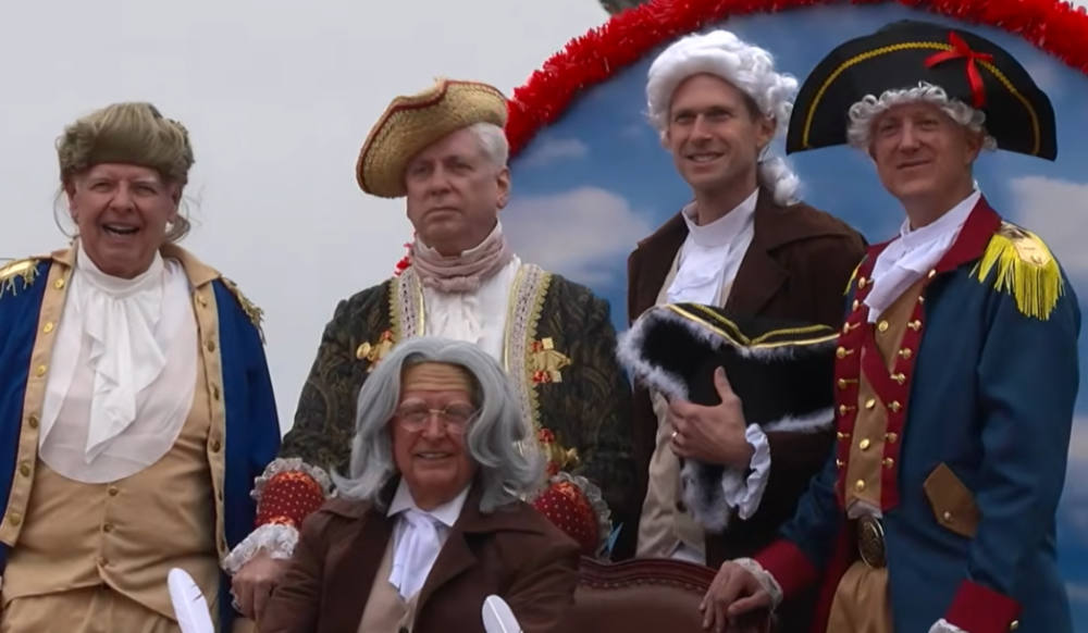 Signers of the Declaration of Independence in the Mission Viejo America 250 Parade.