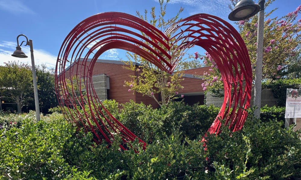 The Heart of Mission Viejo sculpture