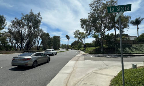 The intersection of La Sierra Drive and Marguerite Parkway in Mission Viejo