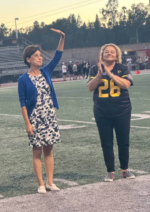 US Representative Young Kim and Mission Viejo Mayor Wendy Bucknum