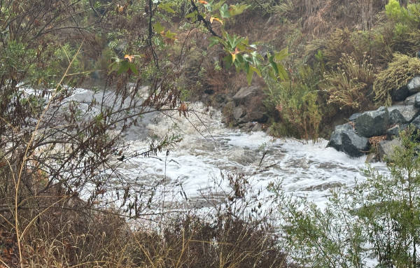 Oso Creek in Mission Viejo after a winter storm