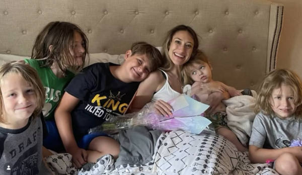 Tephani MCleave and her five boys, including BAM